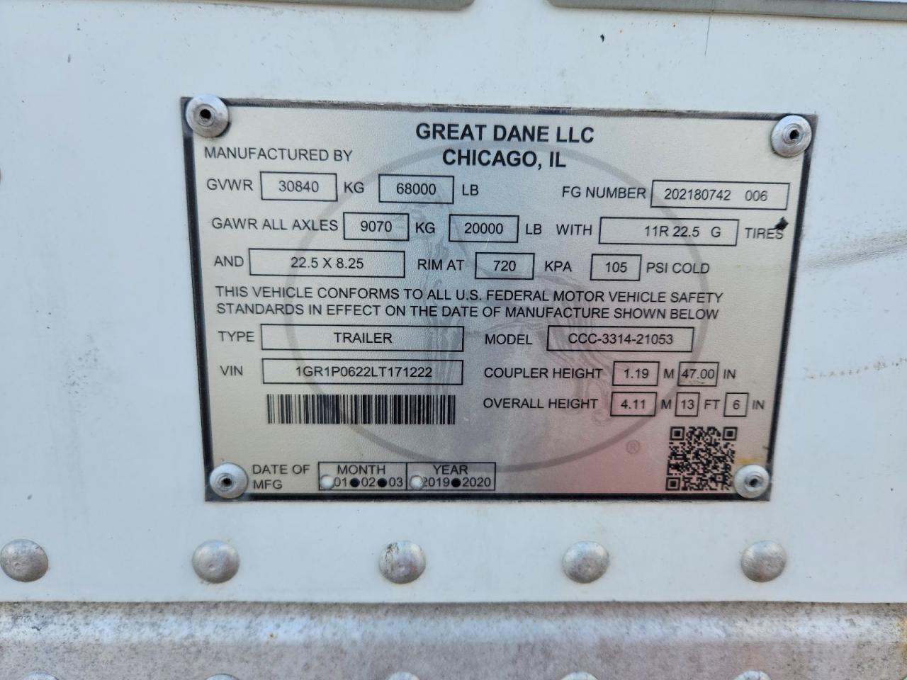 2020 GREAT Unknown VIN 1GR1P0622LT171222 photo 10