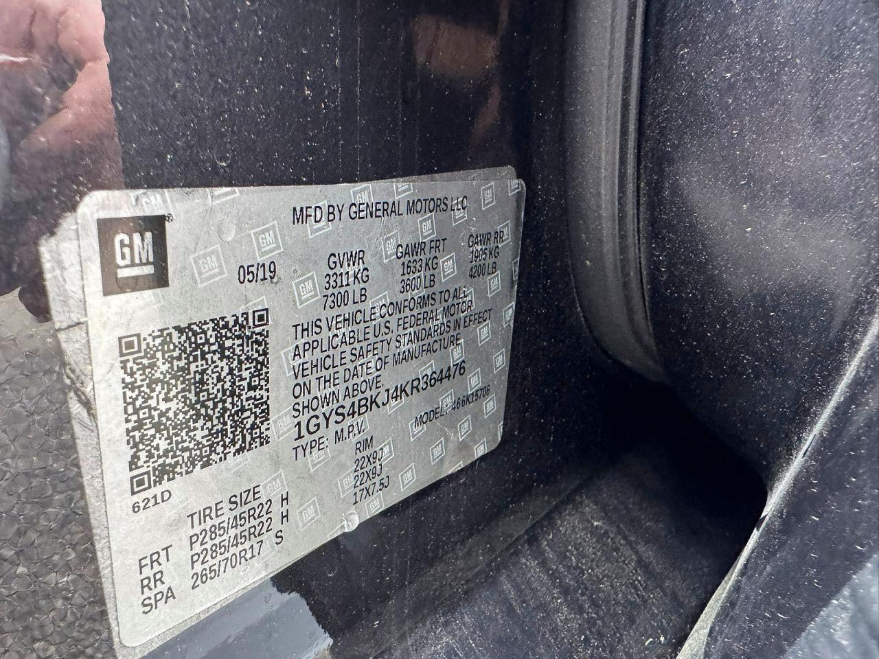 2019 CADILLAC Escalade VIN 1GYS4BKJ4KR364476 photo 10