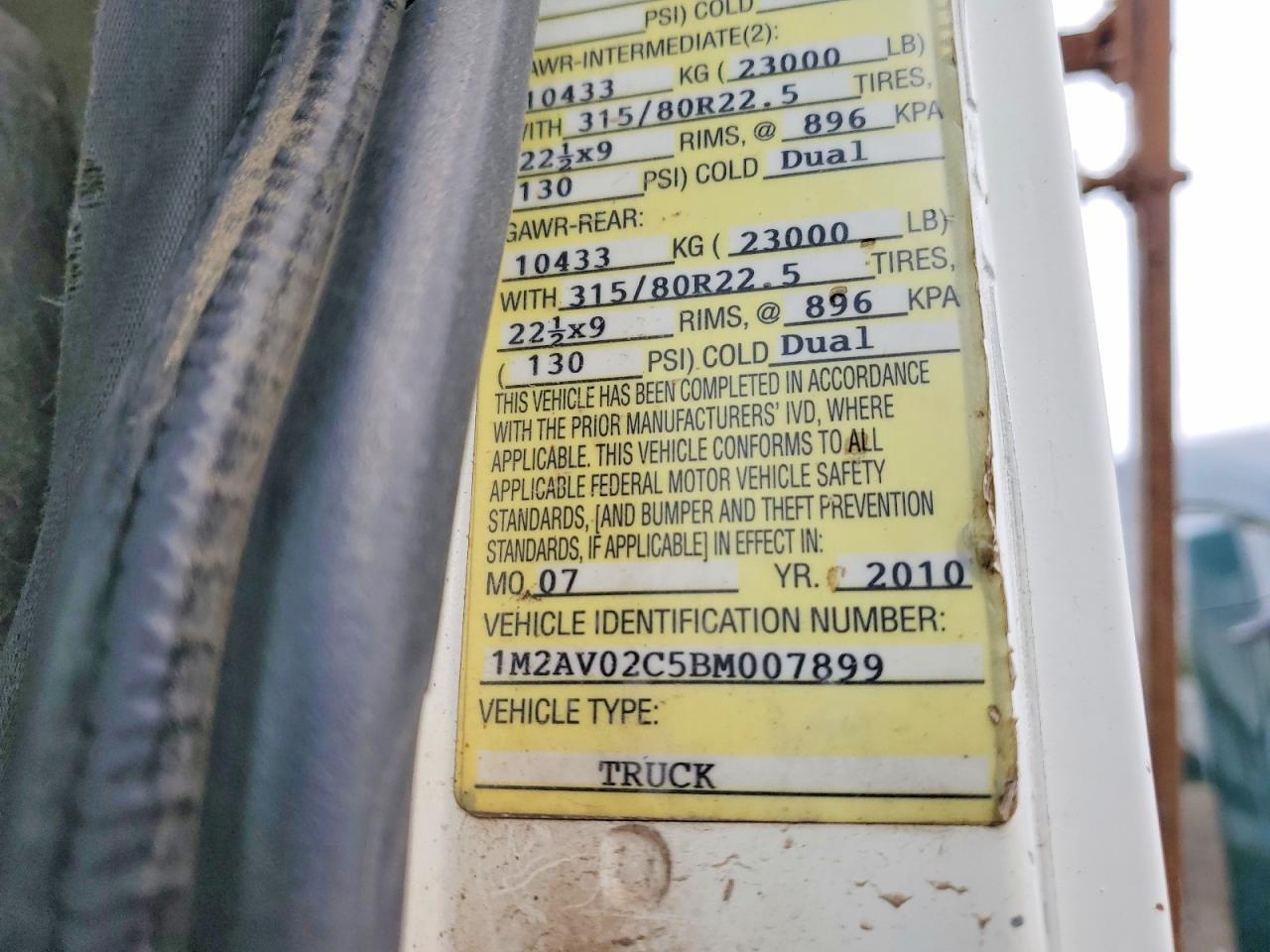 2011 MACK All other VIN 1M2AV02C5BM007899 photo 10