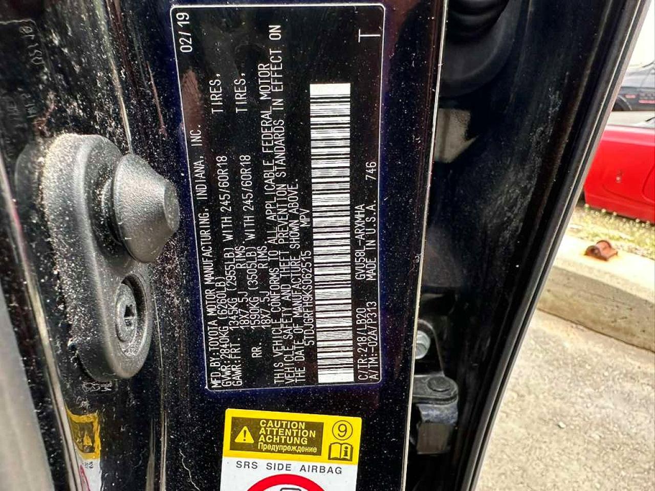 2019 TOYOTA Highlander VIN 5TDJGRFH9KS062515 photo 10
