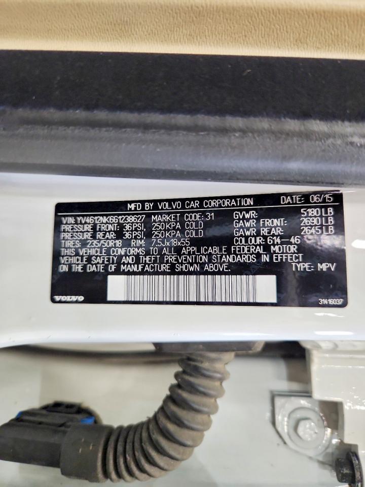2016 Volvo Xc70 VIN YV4612NK6G1238627 photo 12