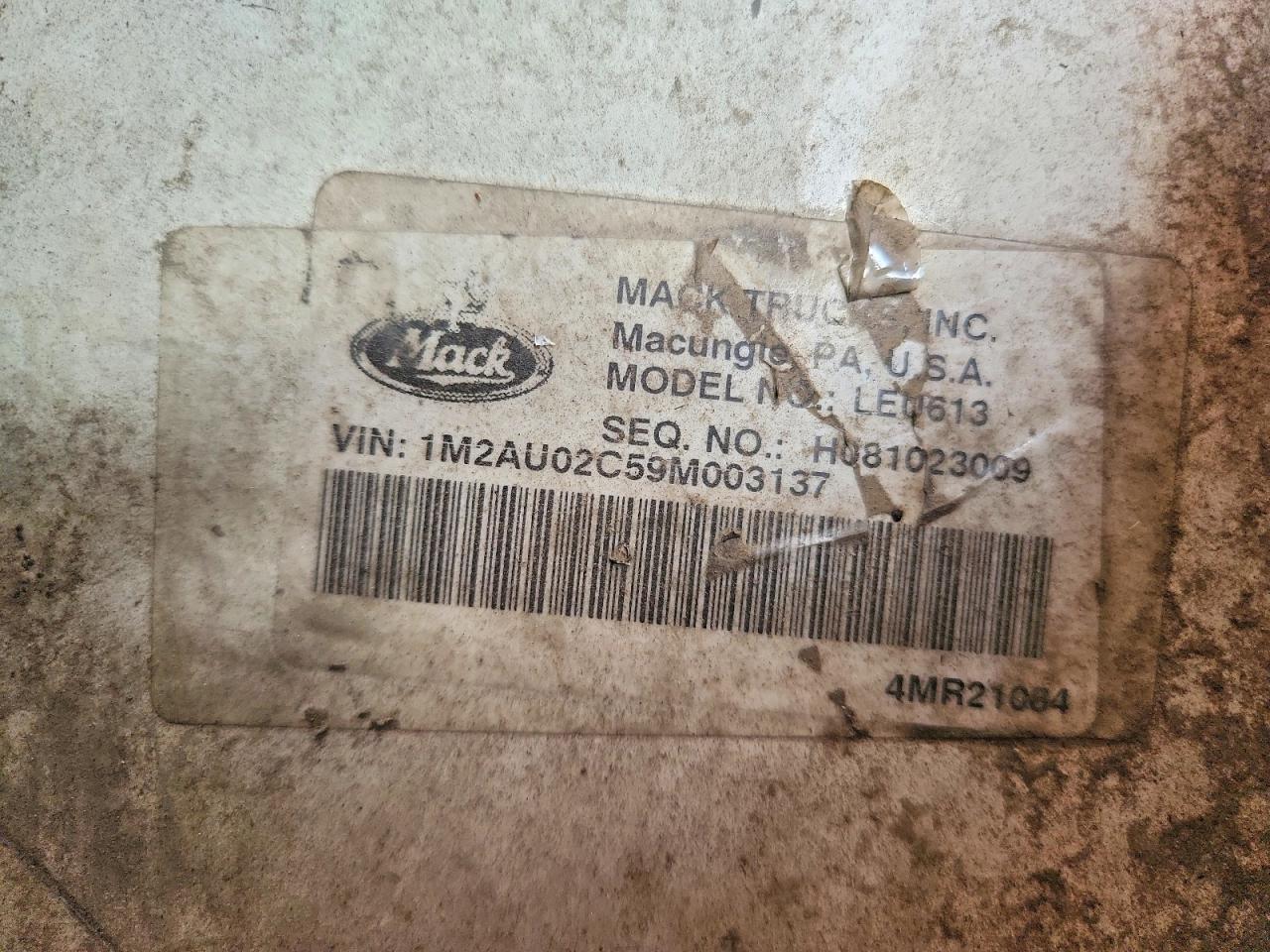 2009 MACK All other VIN 1M2AU02C59M003137 photo 10