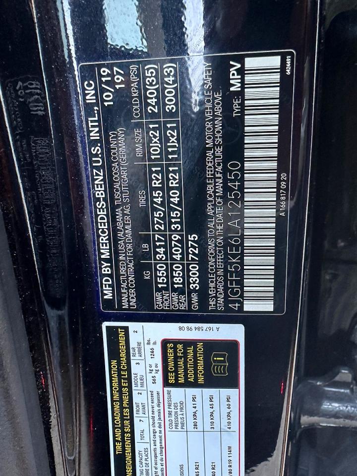 2020 MERCEDES-BENZ Gls-class VIN 4JGFF5KE6LA125450 photo 10