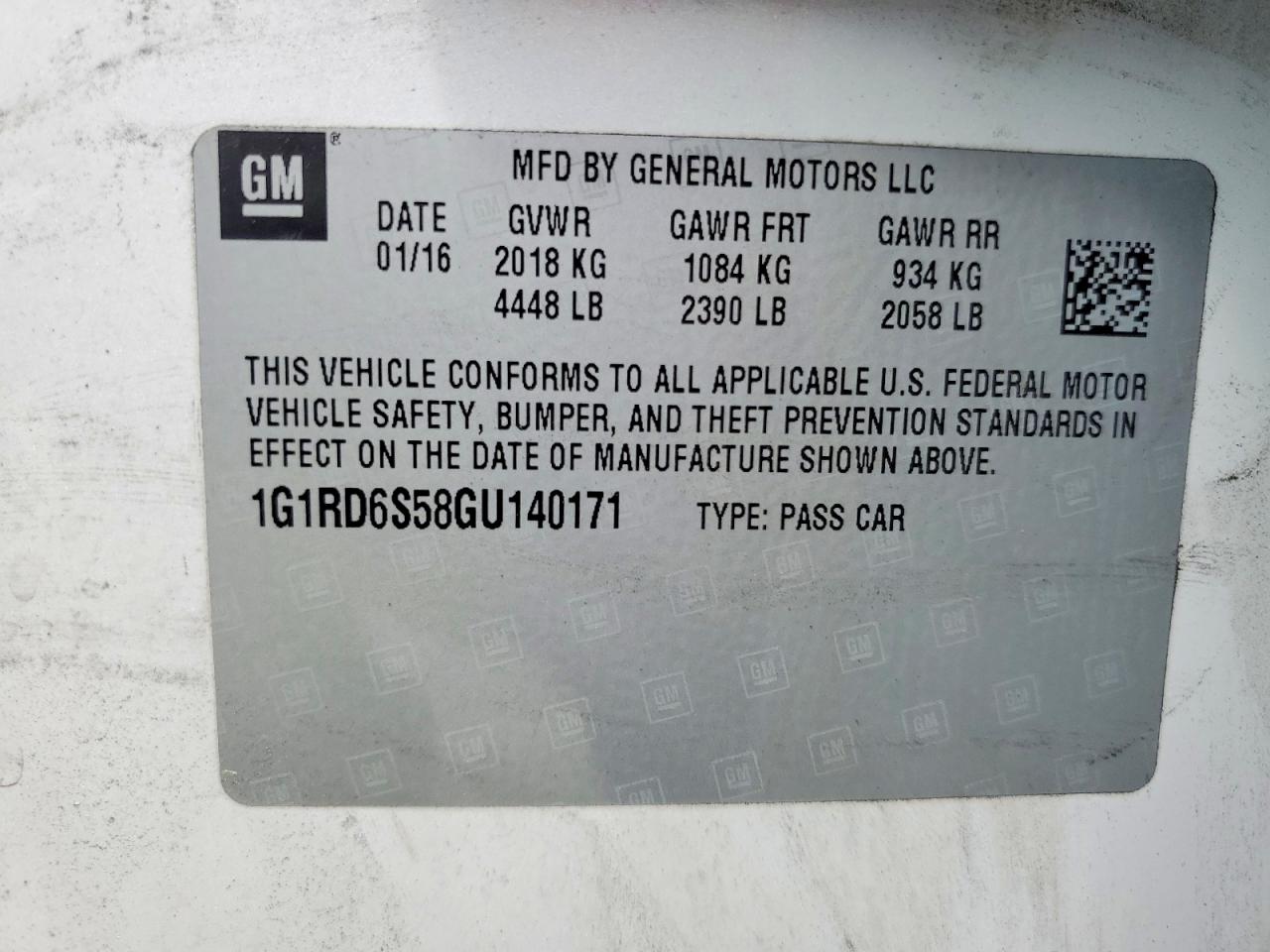 2016 Chevrolet Volt VIN 1G1RD6S58GU140171 photo 12
