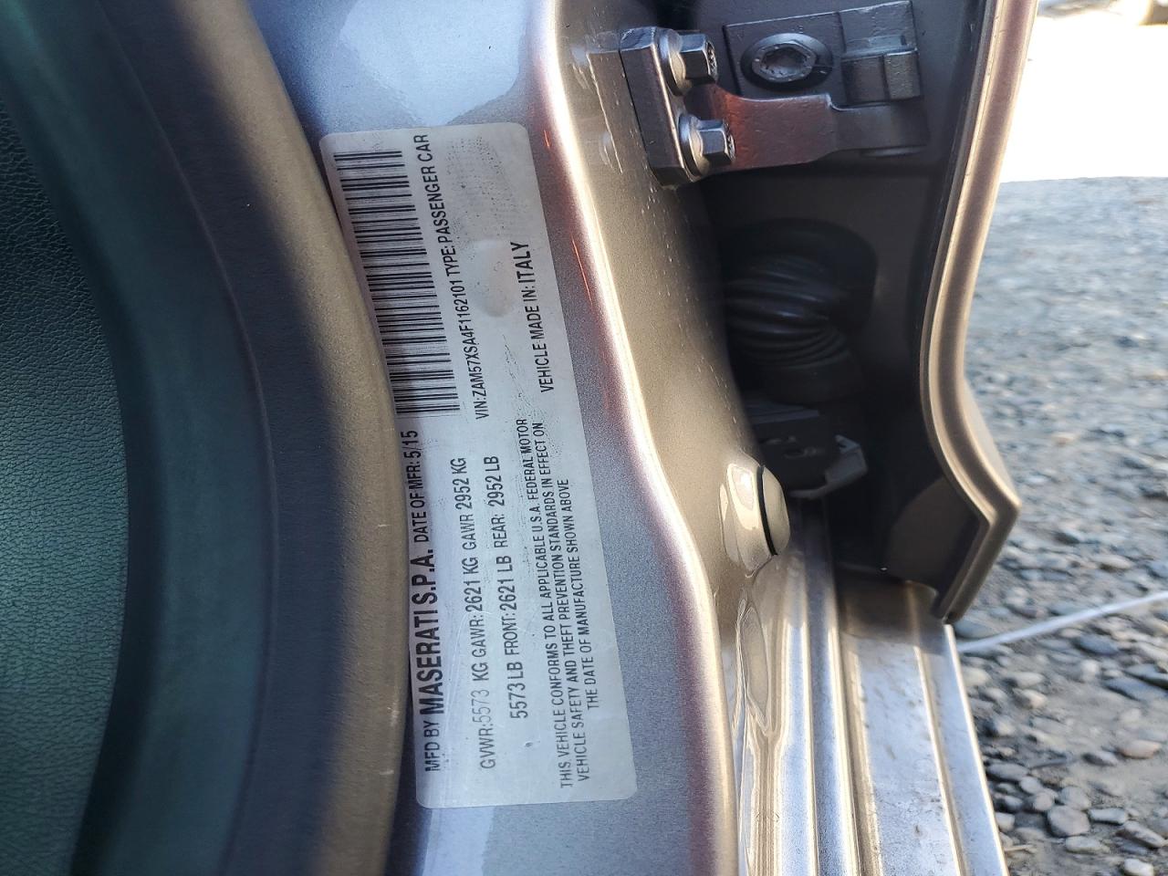 2015 Maserati All other VIN ZAM57XSA4F1162101 photo 12