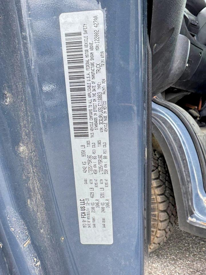 2020 RAM Promaster VIN 3C6URVJG5LE116863 photo 10