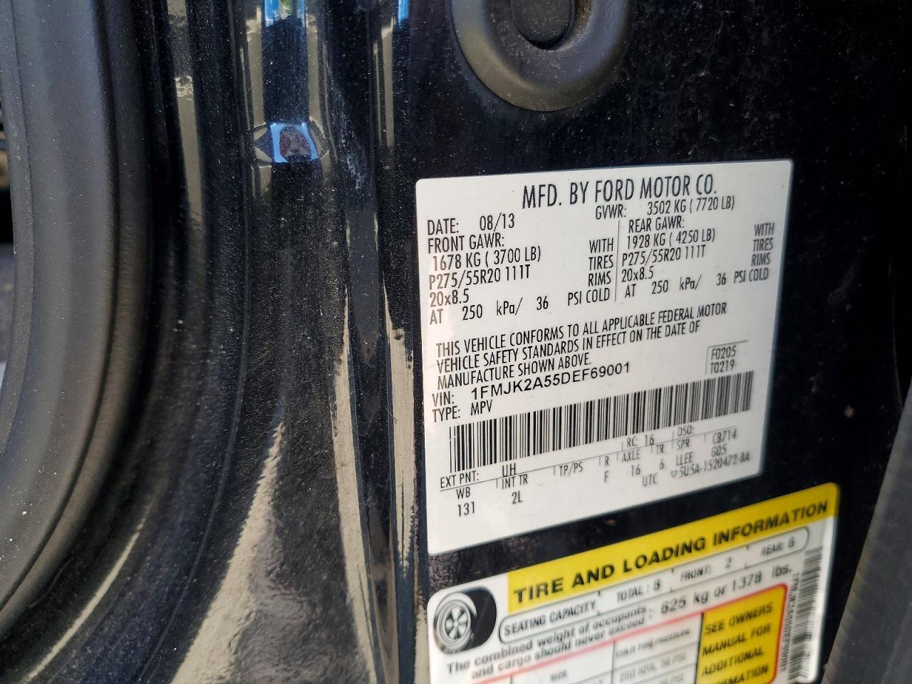 2013 Ford Expedition VIN 1FMJK2A55DEF69001 photo 12