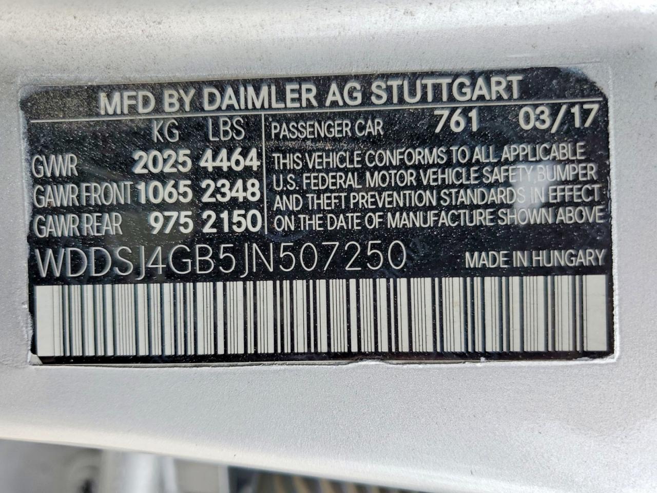 2018 MERCEDES-BENZ Cla-class VIN WDDSJ4GB5JN507250 photo 12