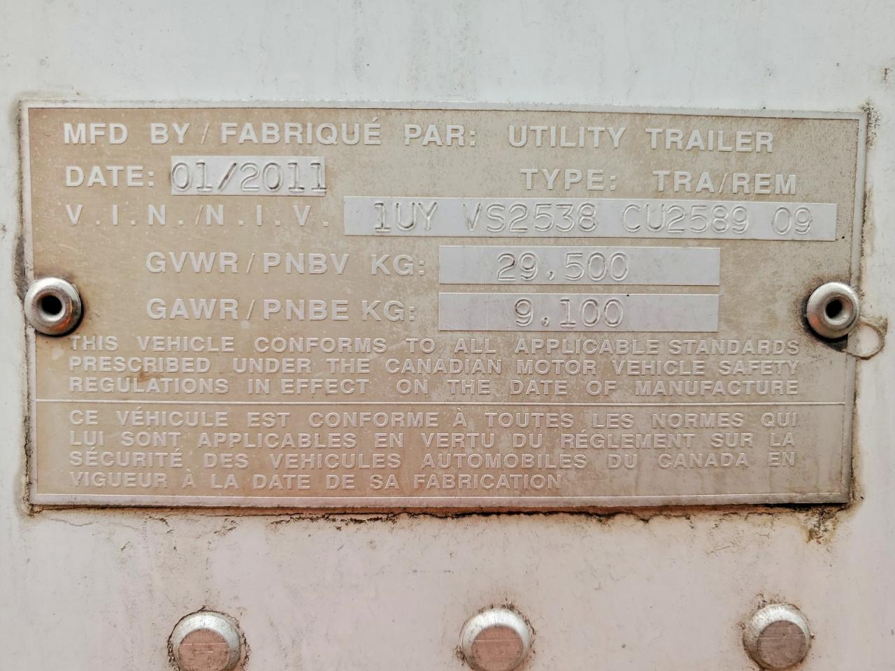 2012 UTILITY 16 trailer VIN 1UYVS2538CU258909 photo 10
