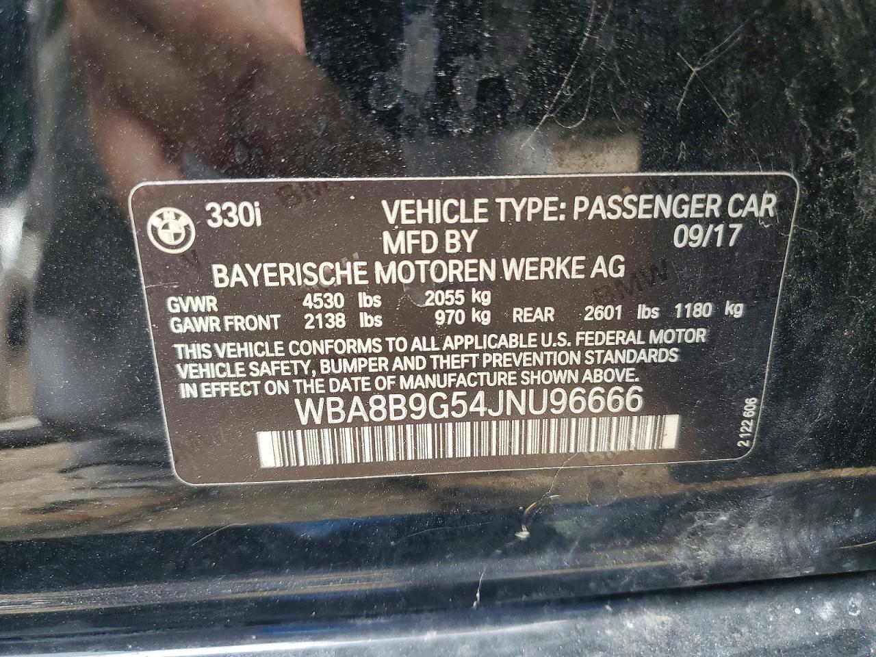 2018 BMW 3 series VIN WBA8B9G54JNU96666 photo 12
