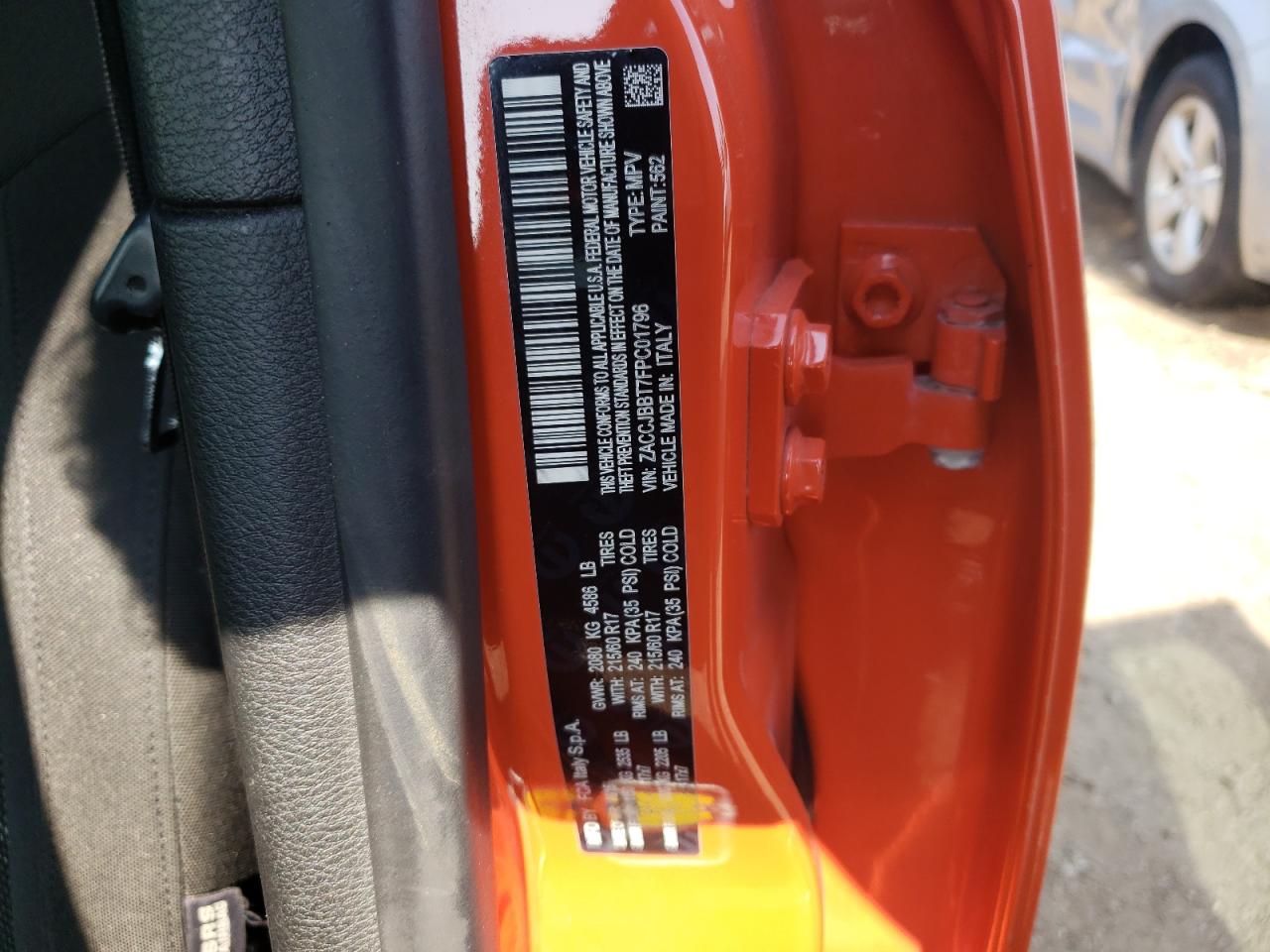 2015 JEEP Renegade VIN ZACCJBBT7FPC01796 photo 12