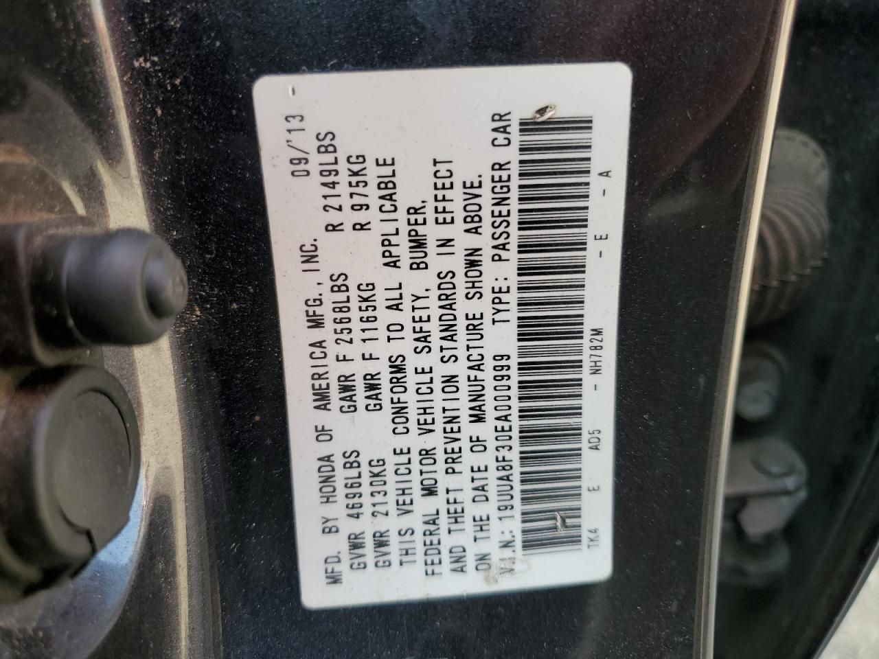 2014 Acura Tl VIN 19UUA8F30EA000999 photo 12