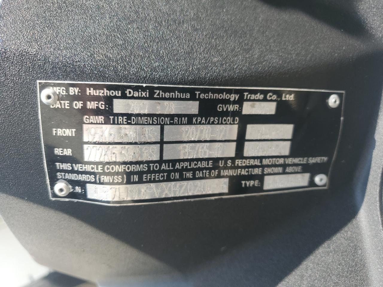 2017 OTHR SCOOTER VIN L37LMGFVXHZ020056 photo 9