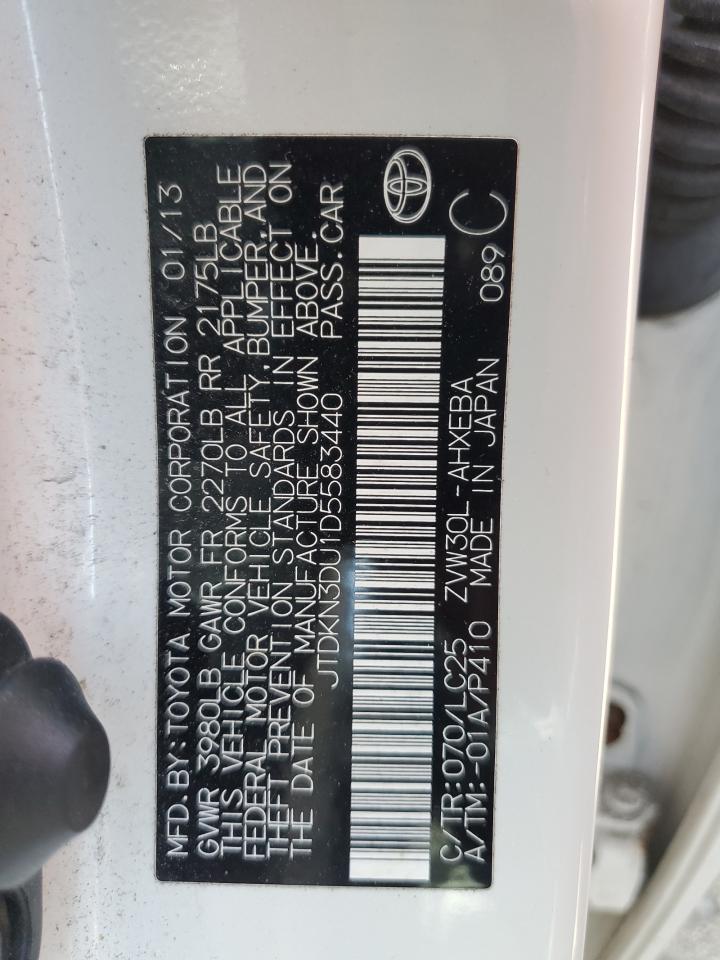 2013 TOYOTA Prius VIN JTDKN3DU1D5583440 photo 12