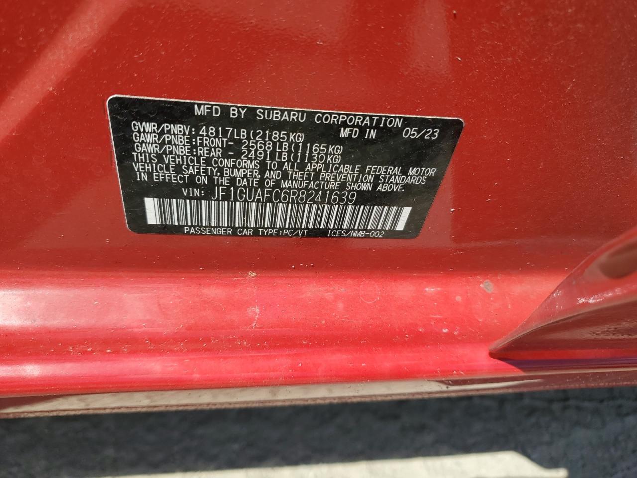 2024 Subaru Impreza VIN JF1GUAFC6R8241639 photo 12