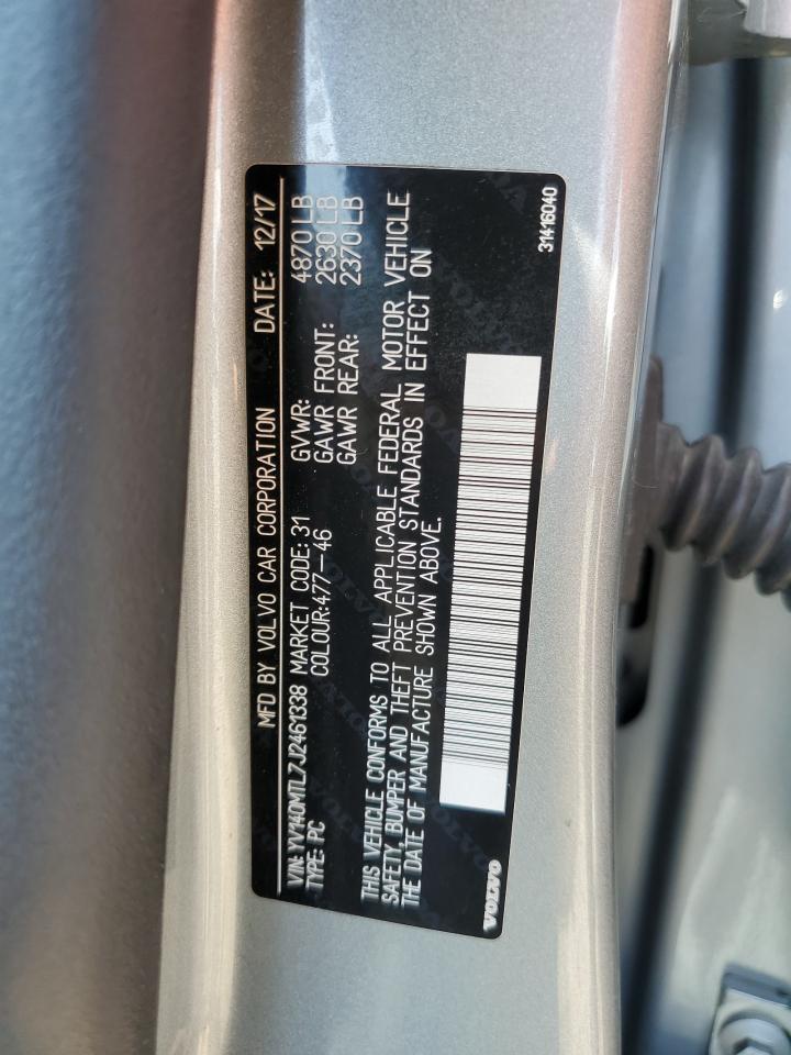 2018 Volvo S60 VIN YV140MTL7J2461338 photo 12