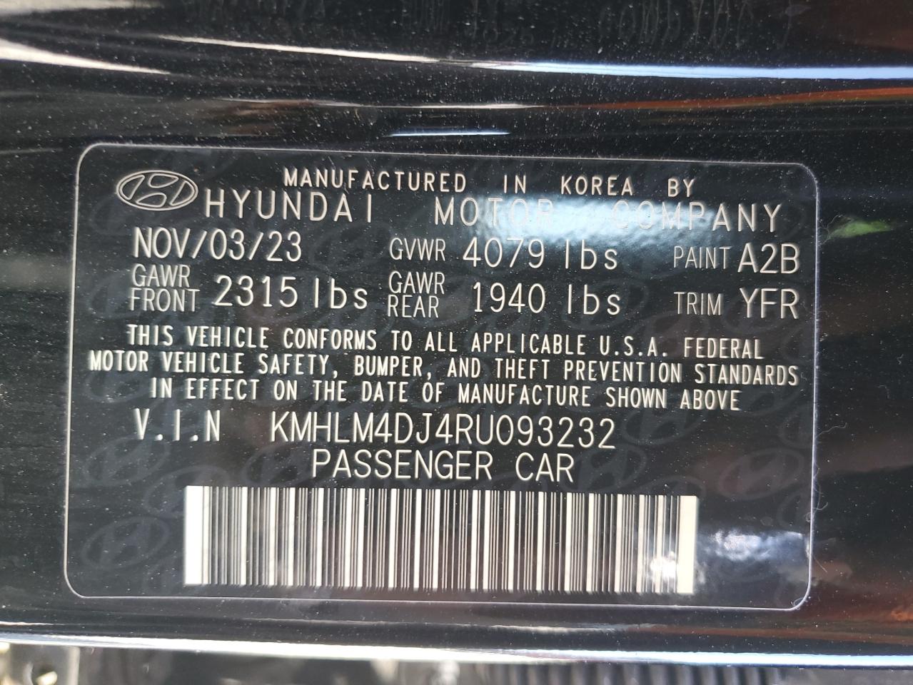 2024 HYUNDAI Elantra VIN KMHLM4DJ4RU093232 photo 12