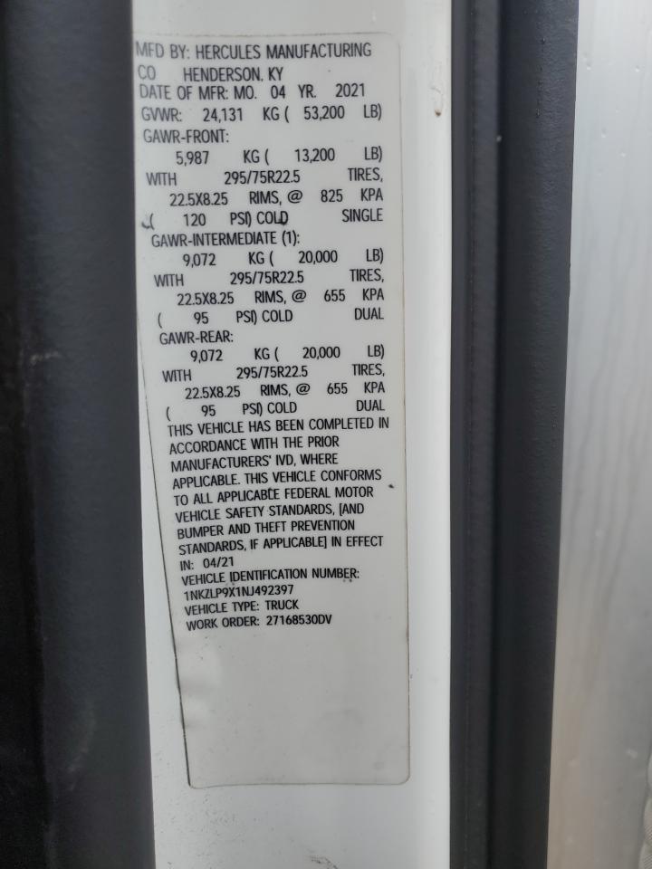 2022 KENWORTH CONSTRUCTION T880 VIN 1NKZLP9X1NJ492397 photo 10