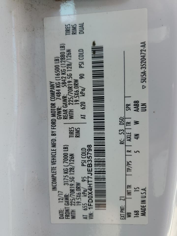 2018 FORD F-450 VIN 1FD0X4HT7JEB35798 photo 12