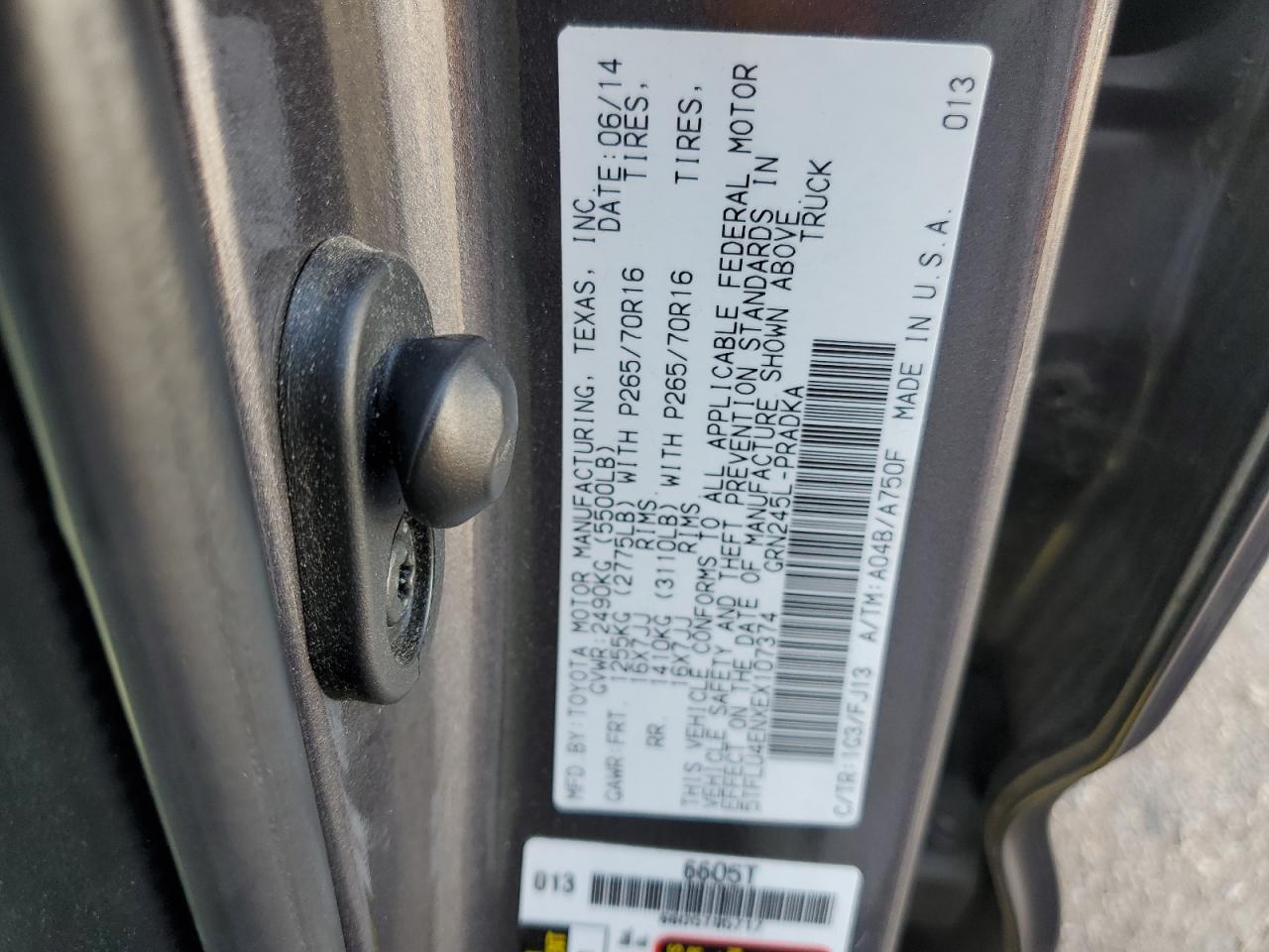 2014 Toyota Tacoma VIN 5TFLU4ENXEX107374 photo 12