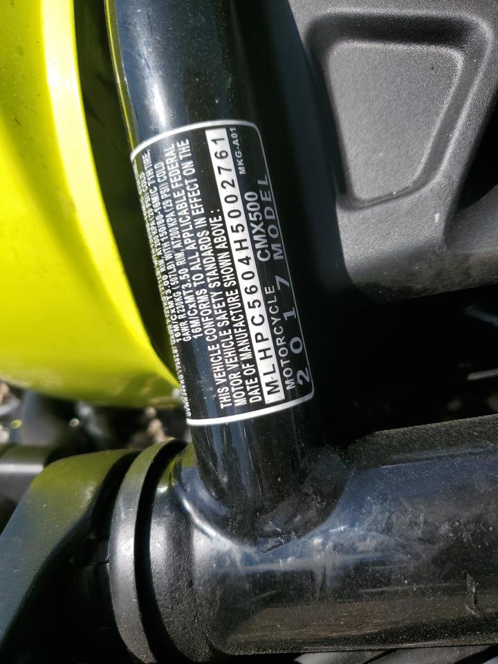2017 HOND Cm cycle VIN MLHPC5604H5002761 photo 8