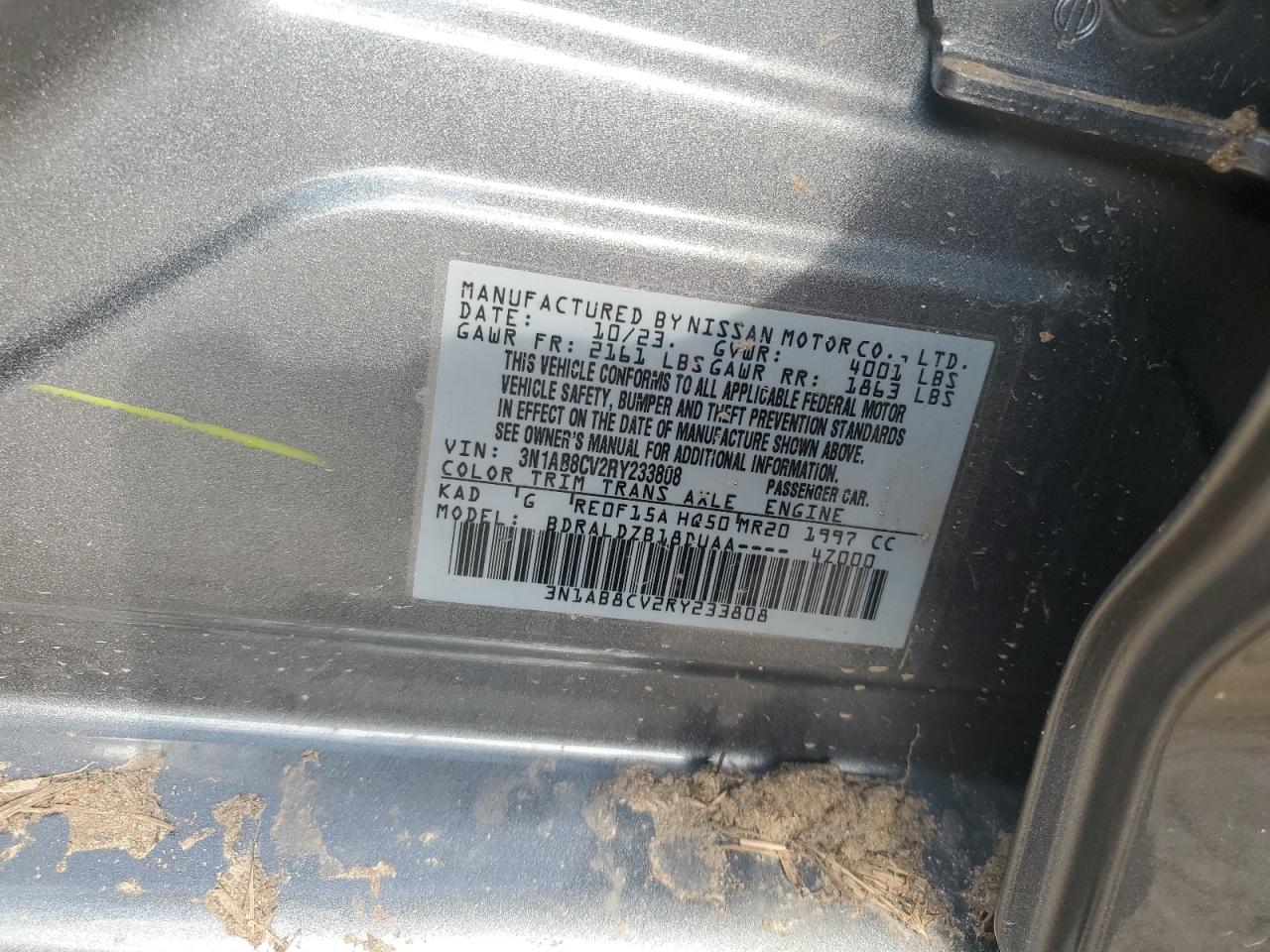 2024 Nissan Sentra VIN 3N1AB8CV2RY233808 photo 12