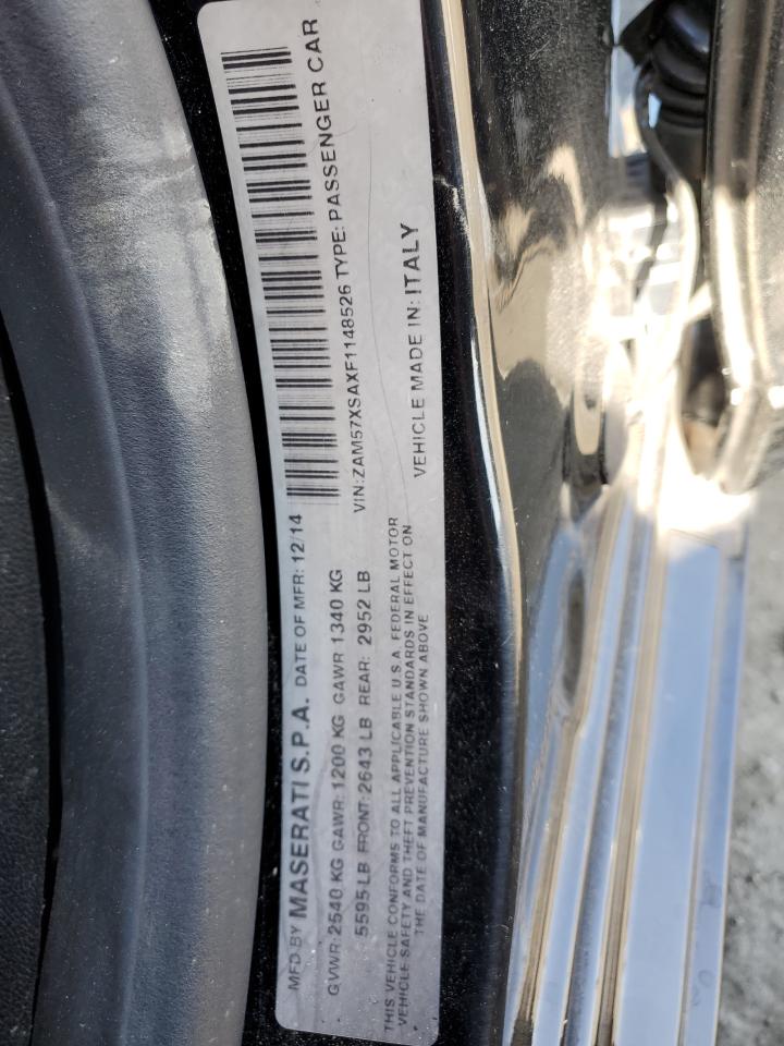 2015 Maserati All models VIN ZAM57XSAXF1148526 photo 12