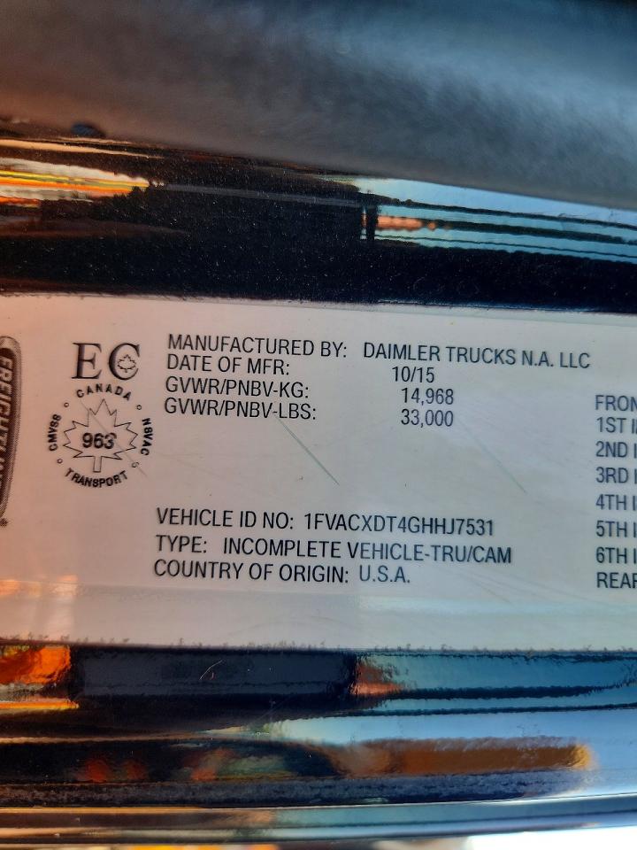 2016 FREIGHTLINER M2 VIN 1FVACXDT4GHHJ7531 photo 10