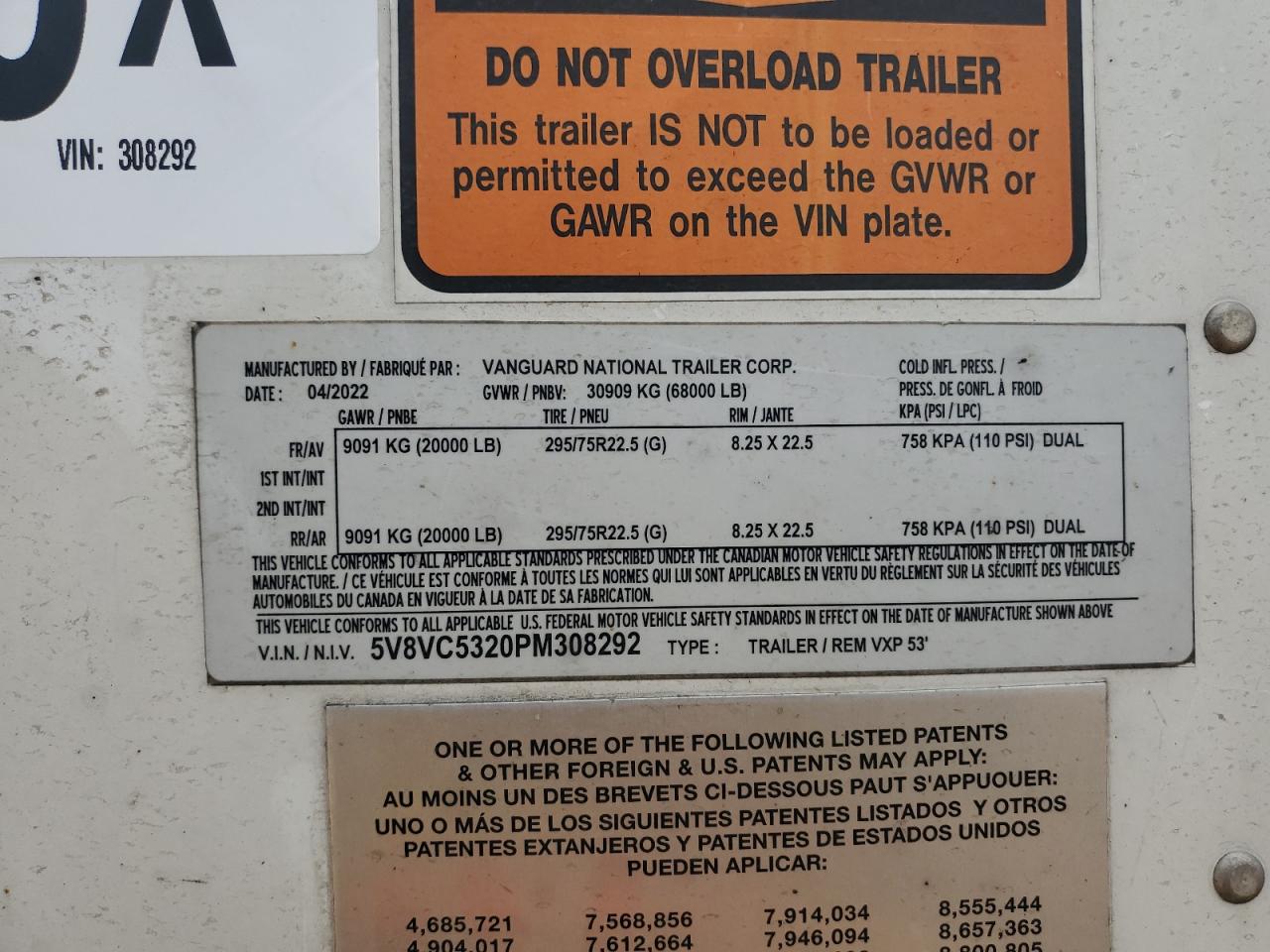 2023 VANG TRAILER VIN 5V8VC5320PM308292 photo 10