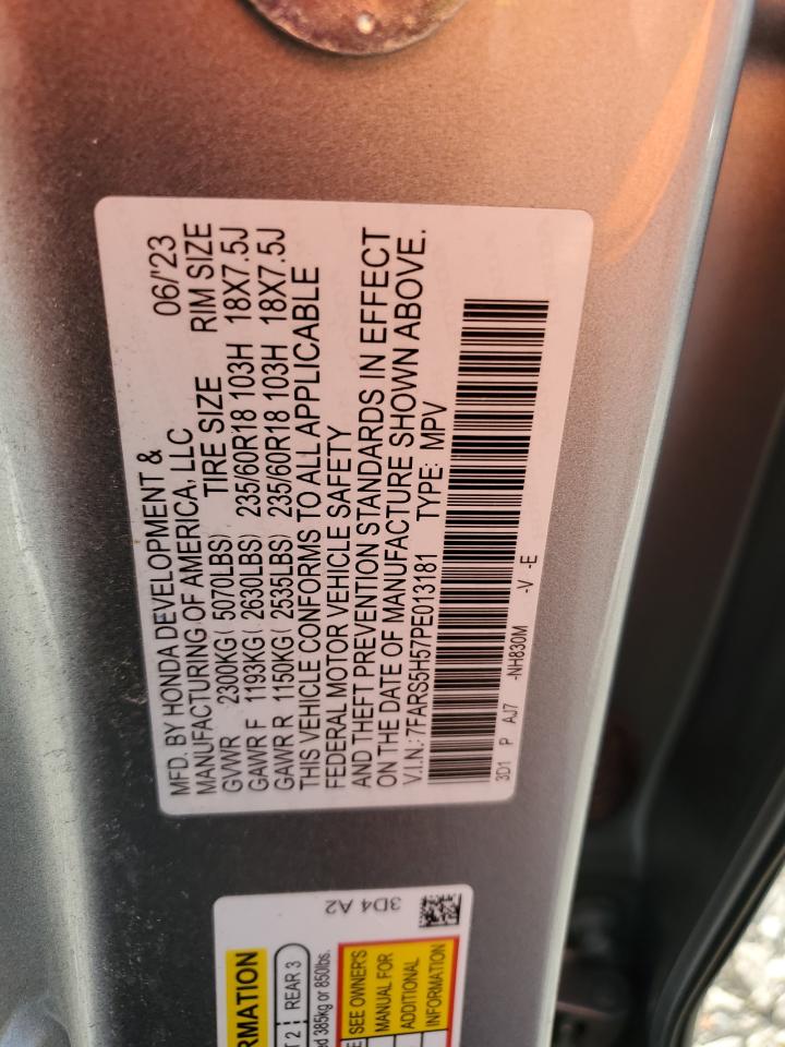 2023 Honda Crv VIN 7FARS5H57PE013181 photo 12