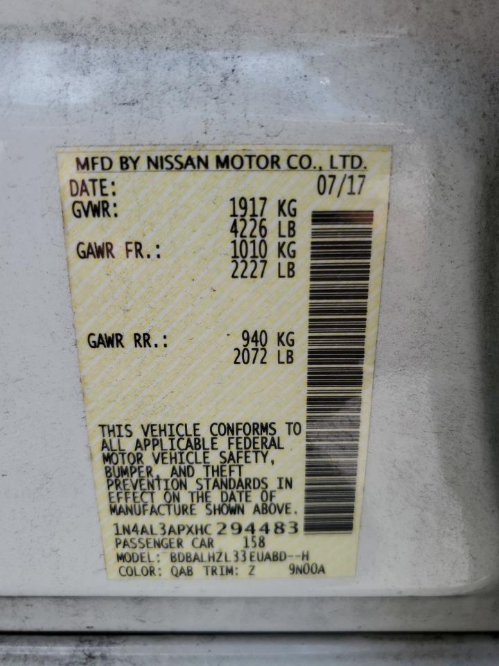 2017 NISSAN Altima VIN 1N4AL3APXHC294483 photo 12