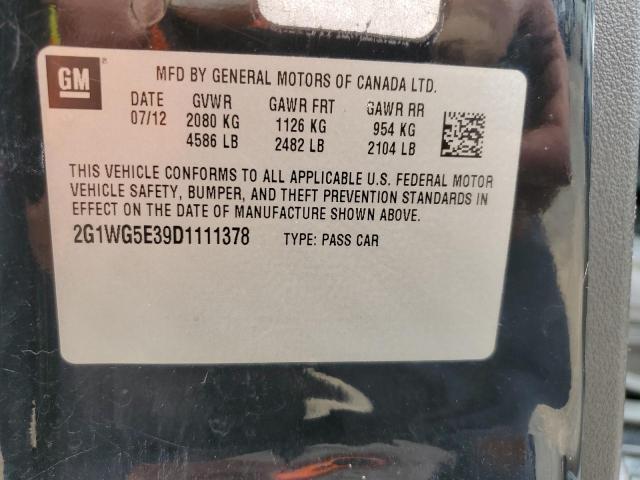 2013 Chevrolet Impala VIN 2G1WG5E39D1111378 photo 12