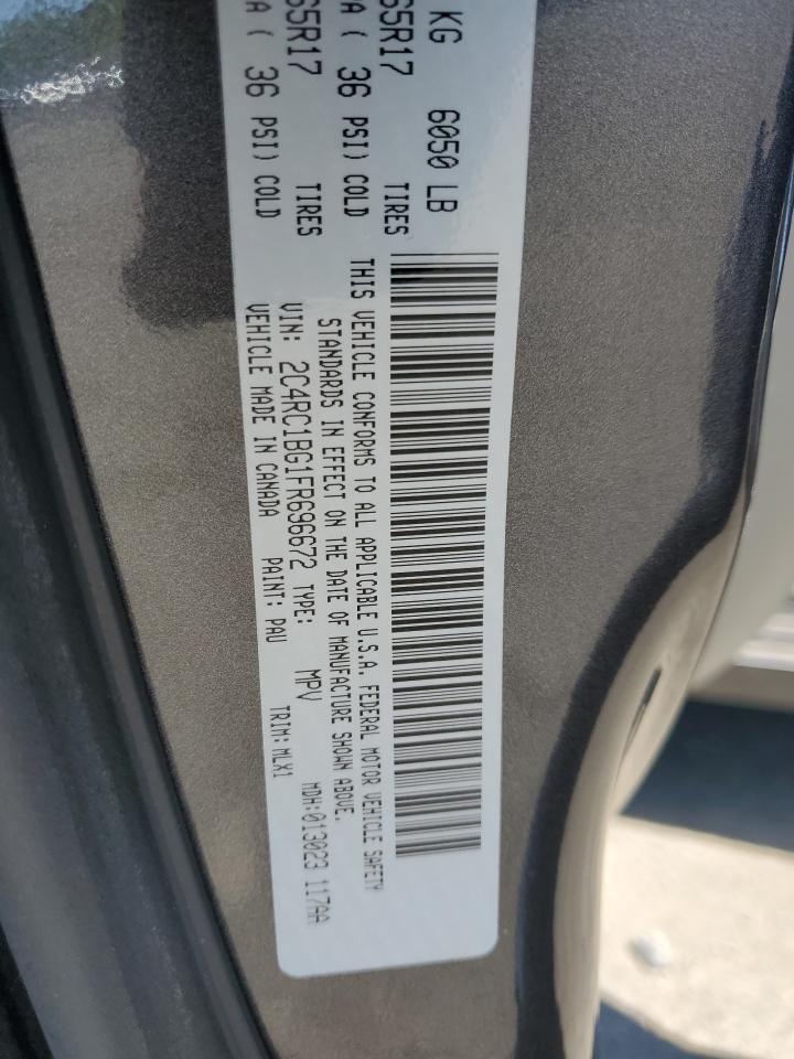 2015 Chrysler Minivan VIN 2C4RC1BG1FR696672 photo 12