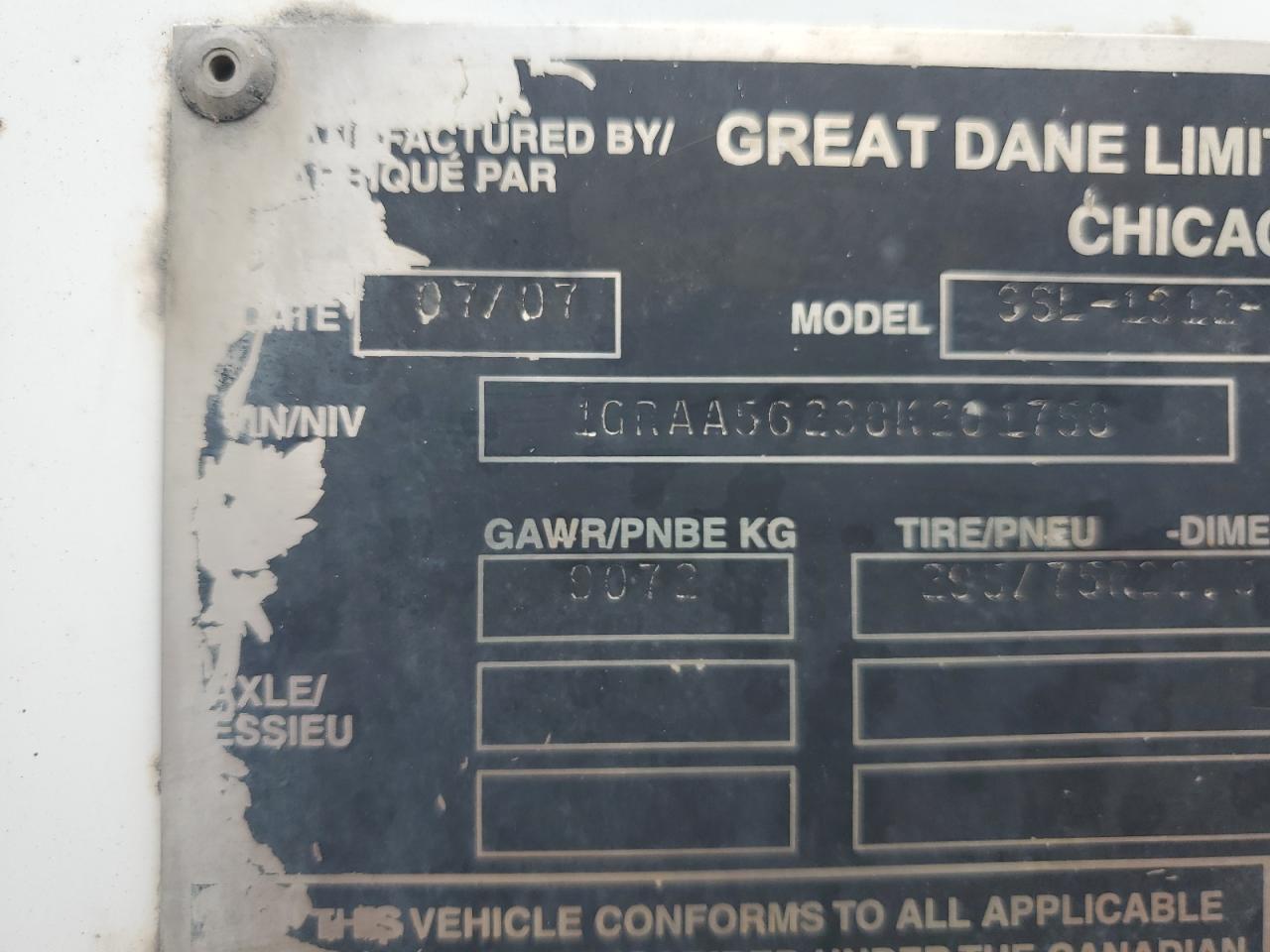 2008 GREAT All models VIN 1GRAA56238K201758 photo 8