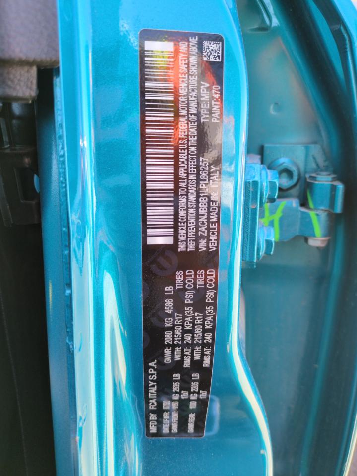 2020 Jeep Renegade VIN ZACNJBBB1LPL86257 photo 12