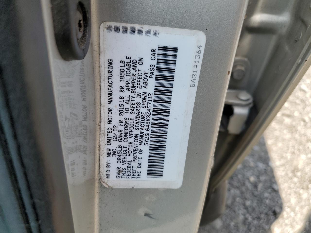 2003 Pontiac Vibe VIN 5Y2SL648X3Z457112 photo 12