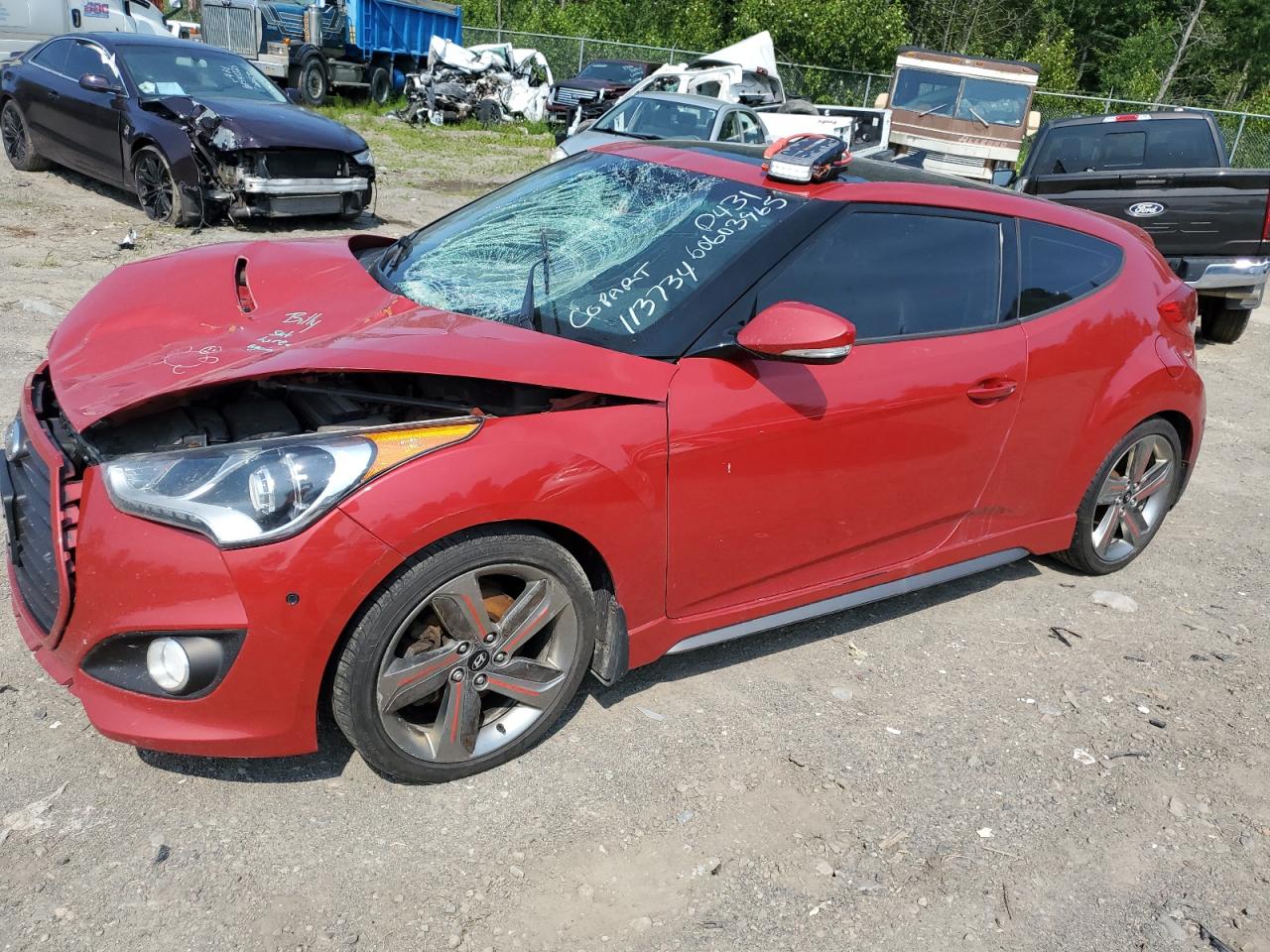 2015 HYUNDAI Veloster VIN KMHTC6AE2FU218987 photo 1