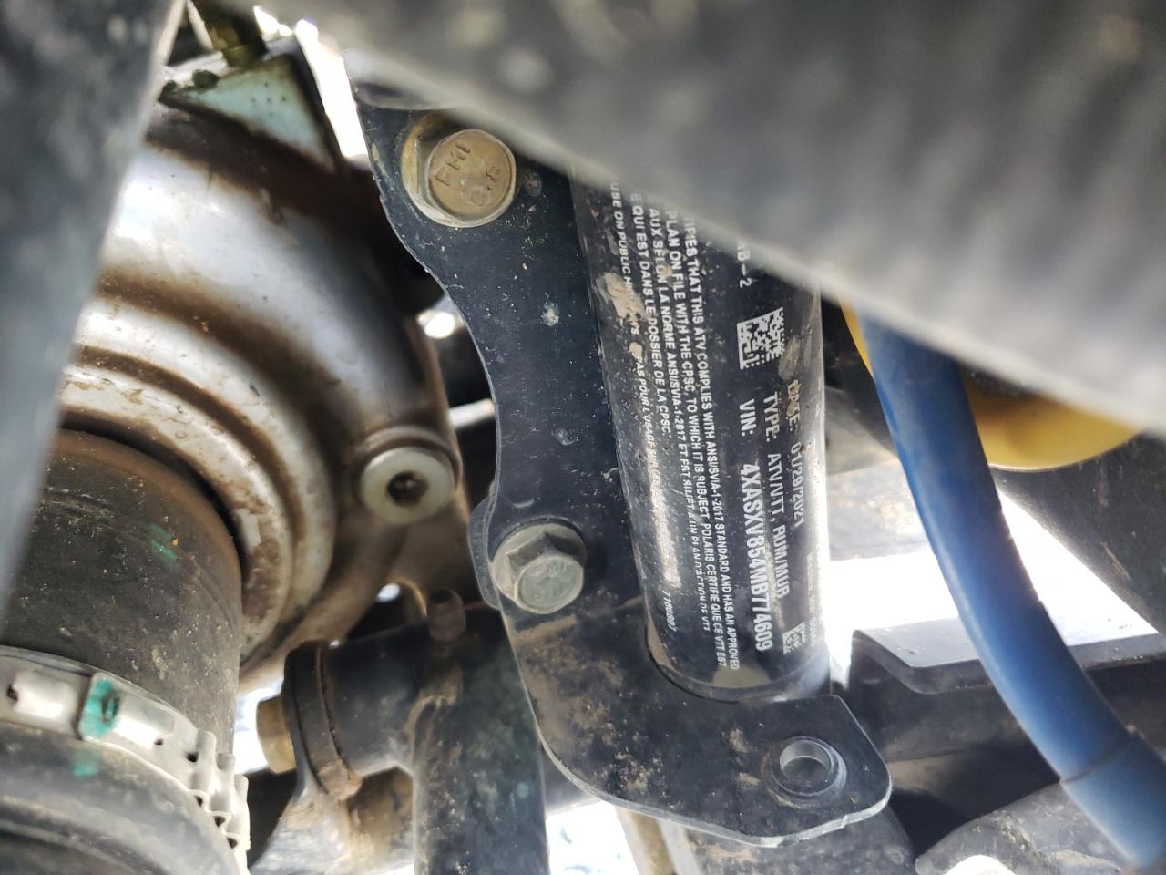 2021 Polaris Atv VIN 4XASXV854MB774609 photo 10