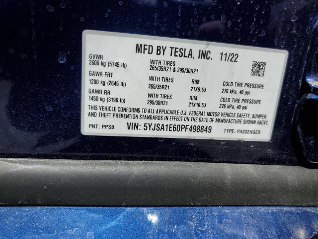 2023 TESLA Model s VIN 5YJSA1E60PF498849 photo 12
