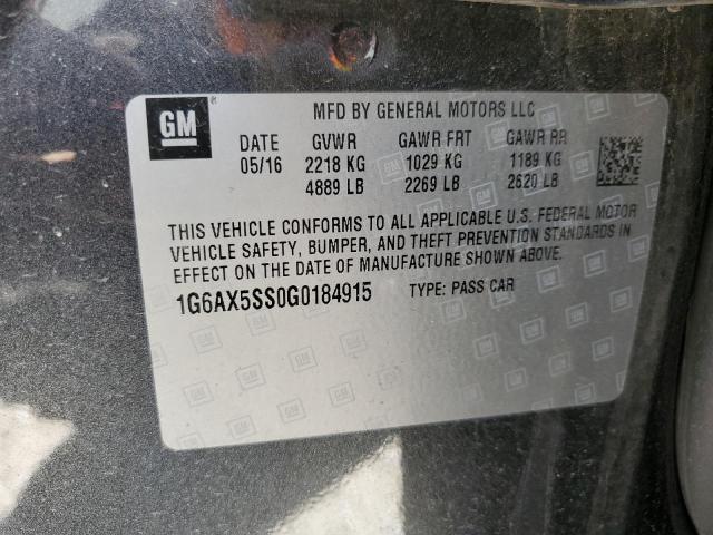 2016 Cadillac Cts VIN 1G6AX5SS0G0184915 photo 12