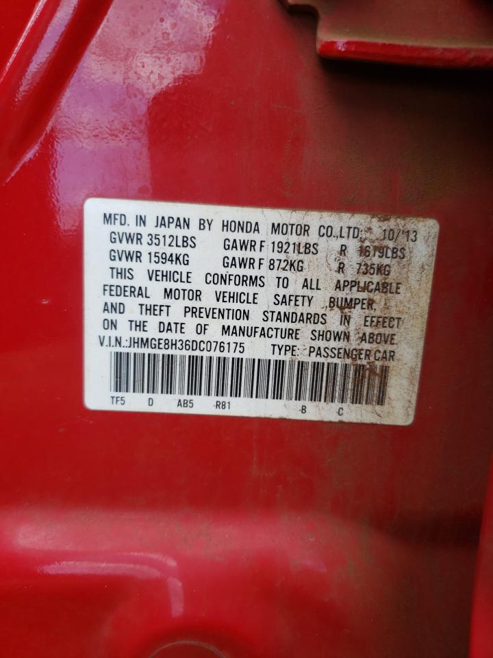 2013 HONDA Fit VIN JHMGE8H36DC076175 photo 12