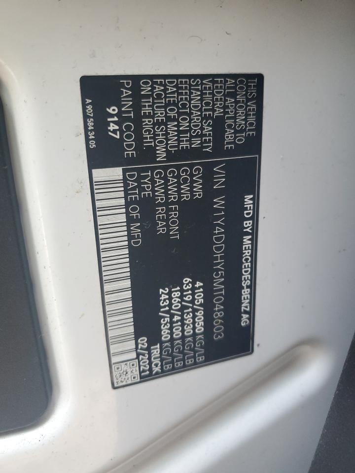 2021 MERCEDES-BENZ Sprinter VIN W1Y4DDHY5MT048603 photo 9