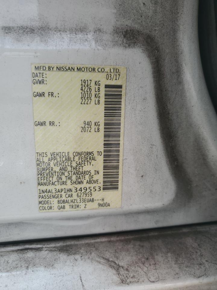 2017 Nissan Altima VIN 1N4AL3AP1HN349553 photo 12