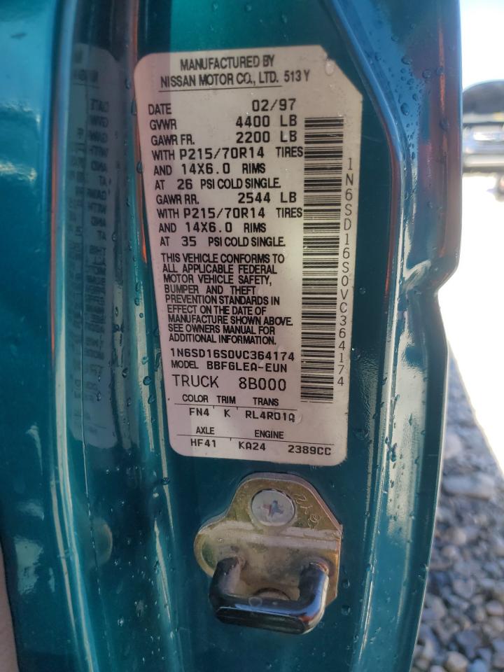 1997 Nissan Navara VIN 1N6SD16S0VC364174 photo 12