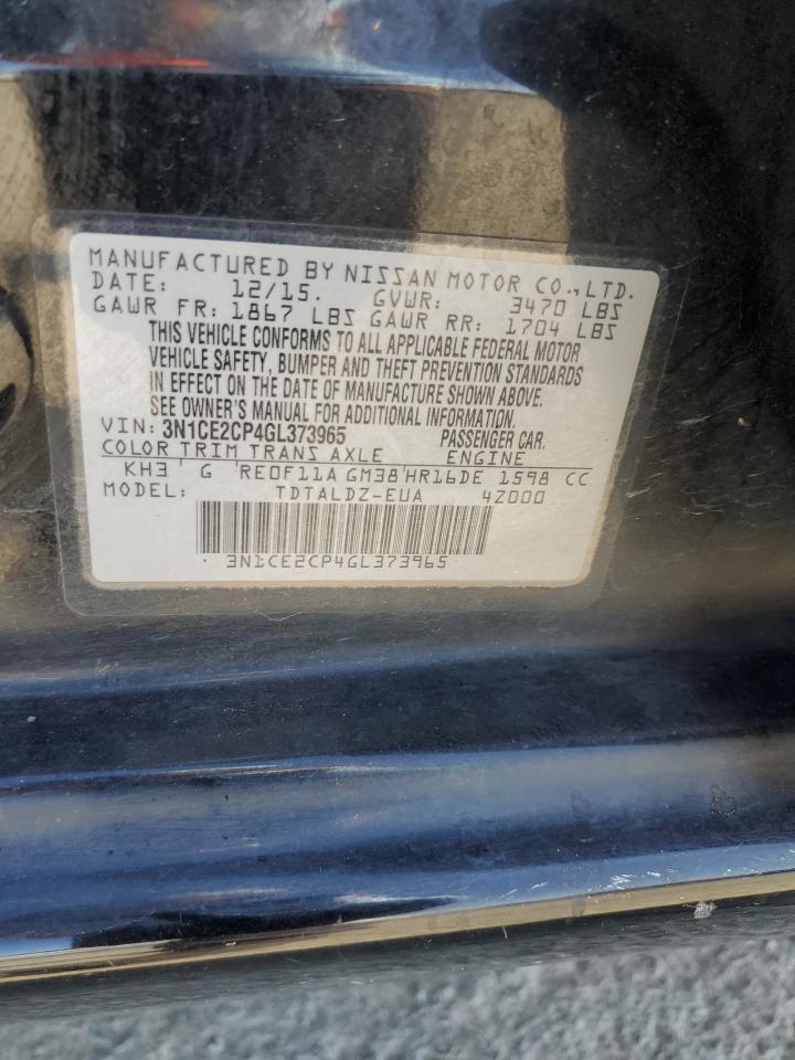 2016 Nissan Versa VIN 3N1CE2CP4GL373965 photo 12