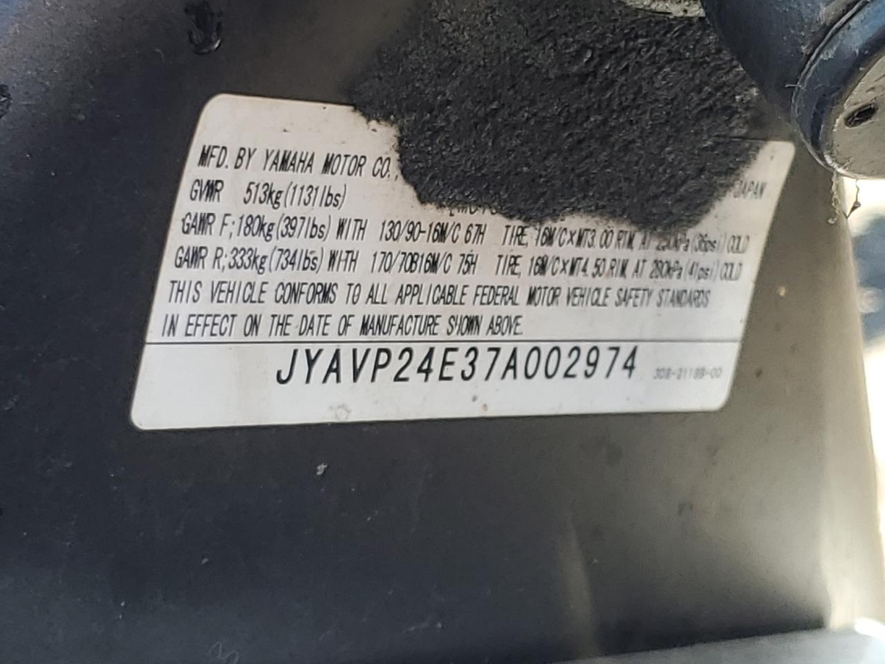2023 Yamaha Xvs1300 a VIN JYAVP24E37A002974 photo 9