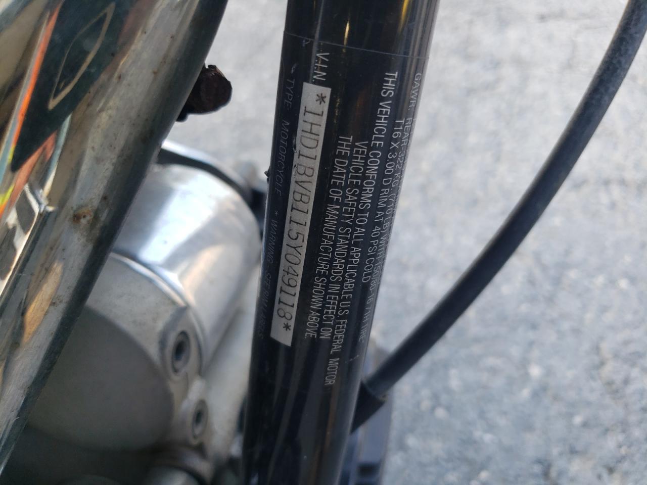 2005 HARLEY Fx VIN 1HD1BVB115Y049118 photo 8