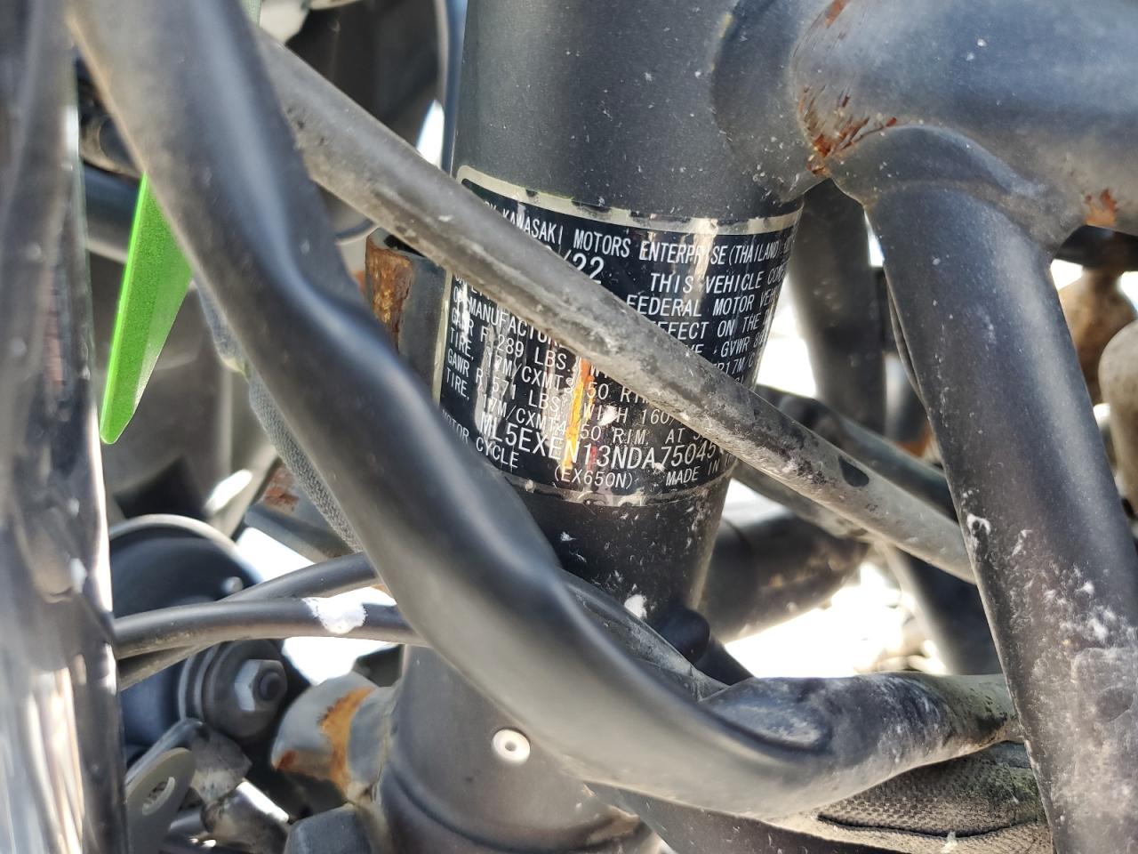 2022 Kawasaki Ex650 n VIN ML5EXEN13NDA75045 photo 8