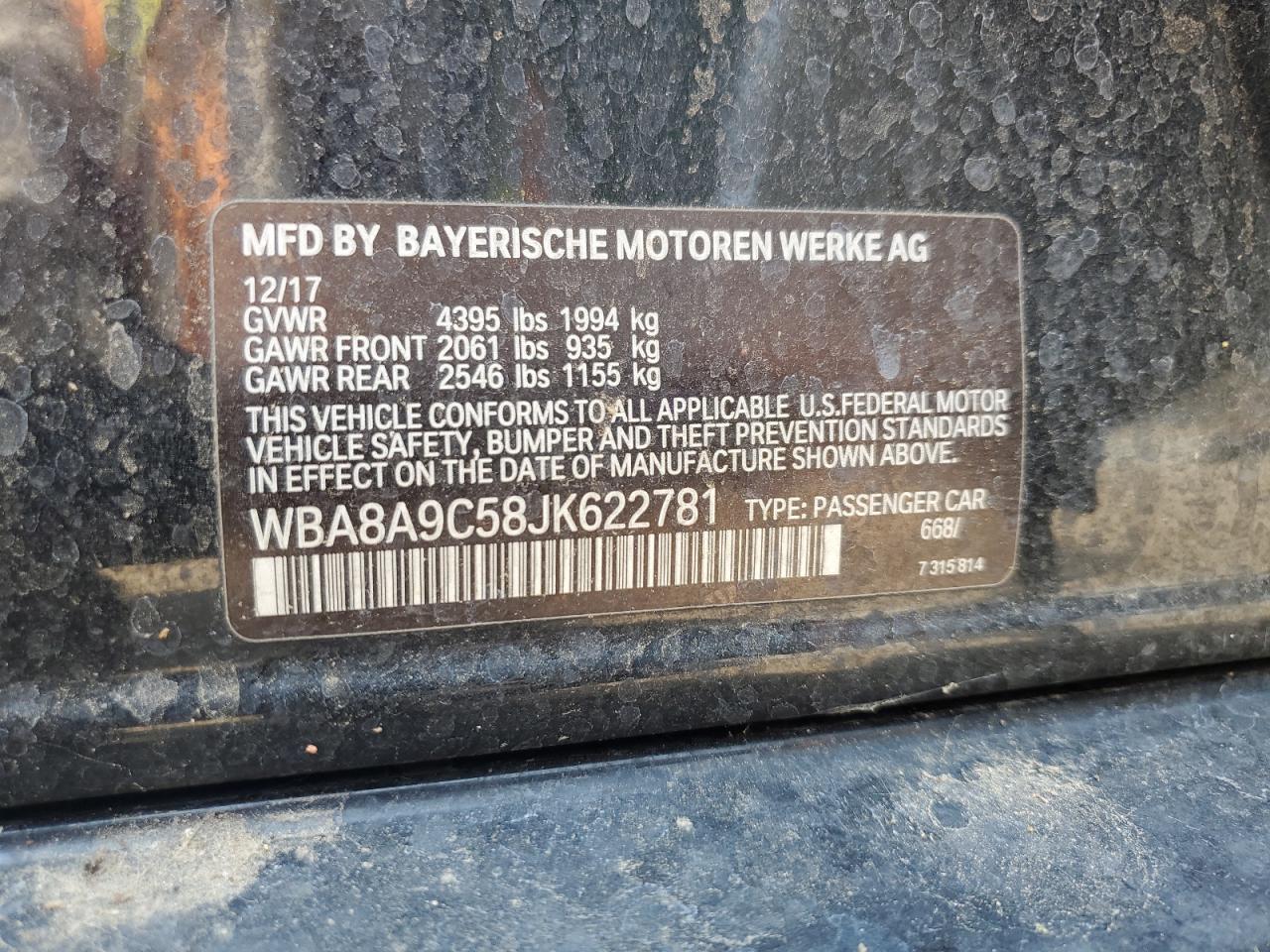 2018 BMW 3 series VIN WBA8A9C58JK622781 photo 12