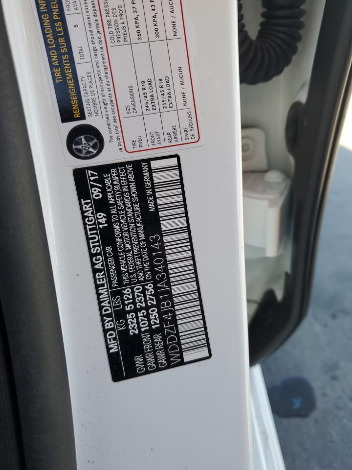 2018 Mercedes E-class VIN WDDZF4JB1JA340143 photo 12